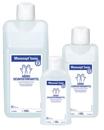 Manusept® basic Etanol alapú higiénés kézfertőtlenítőszer és sebészeti bemosakodó 500 ml