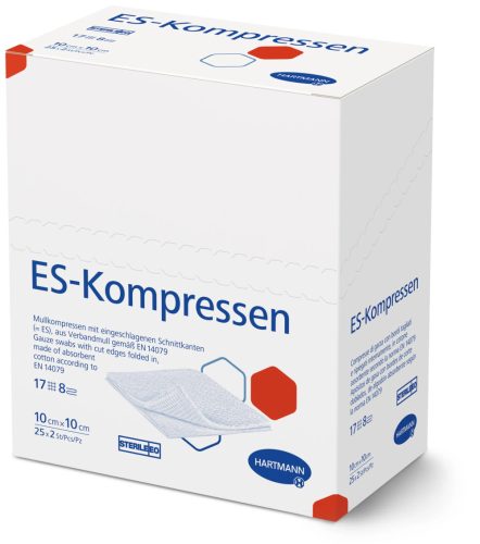 Es-Kompressen 10x10cm 8 rétegű steril kötszer