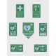 Defibrillator-first aid indicator plastic sign mix