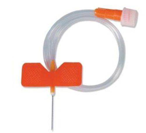 Sterile wing needle 25 G orange