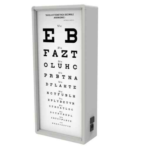 Vision test chart Kettesy 1 column - lettered 5m