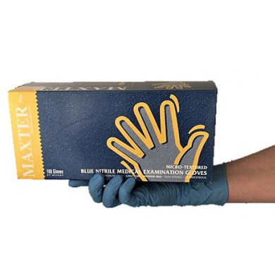 Maxter nitrile blue, powder-free 5.7gr examination gloves, XL