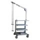 Strässle DT 80 T vacuum electrode system for stress or resting ECG with 4 shelf stand and cable conductor