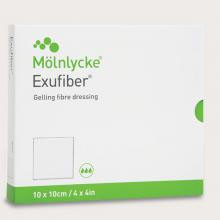 Exufiber 4,5 x 10 cm polymer bandage 10 pcs/box