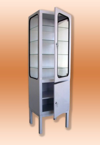 Instrument cabinet with one door each