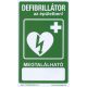 Defibrillator indicator plastic sign with the inscription "Defibrillator in building"