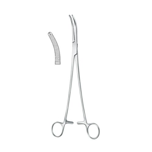 Wertheim curved gynaecological forceps 1x2 225mm