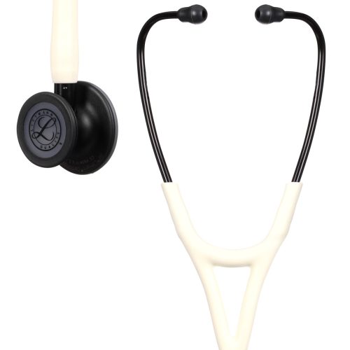 3M™ Littmann® Cardiology IV™ fonendoszkóp 6186C, fehér alabástrom cső, fekete hallgatófej, fekete csőszár