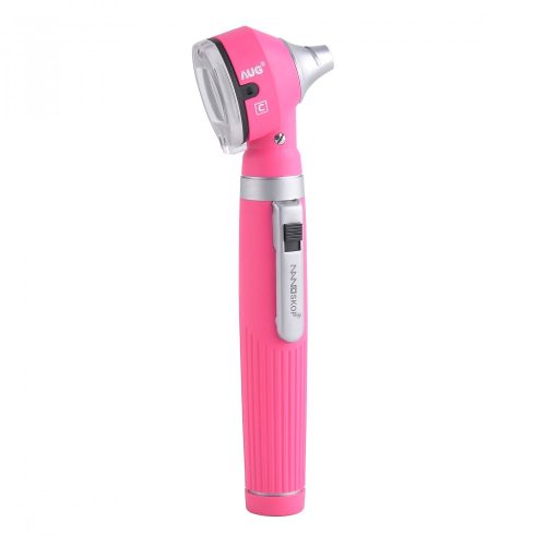 Nanoskop F.O Xenon otoscope 2.5V Pink with 14 disposable ear funnels