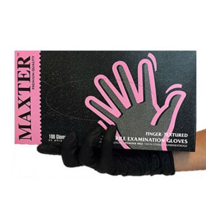 Maxter nitrile black powder-free 3.6gr examination gloves L