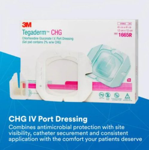 1665R Tegaderm™ CHG IV PORT Cannula Mounting Set