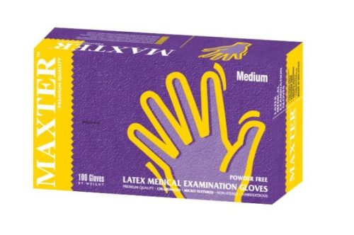 Maxter latex powder-free 5.7gr examination gloves, L