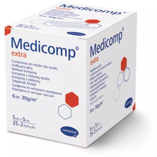 Medicomp® Extra sterile 6-layer wound cover, 5x5cm (25x2 pcs)