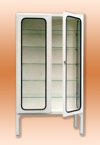 Instrument cabinet with two doors