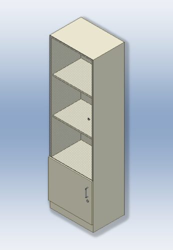 Standschrank mit Glastüren 60x45x180 cm