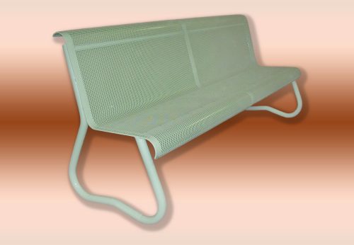 Lounge bench 2 seater perforated plate