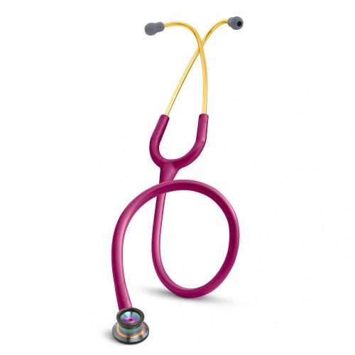 3M™ Littmann® Classic II™ Infant csecsemőgyógyászati fonendoszkóp 2157, málnaszín cső, szivárványszínű fej, 71 cm