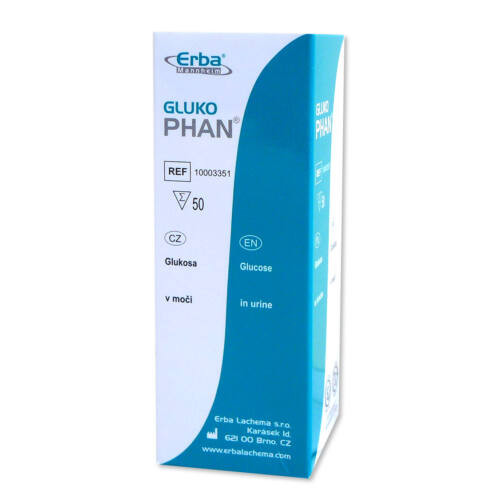 GlukoPhan vizeletcukor mérő tesztcsík 50db