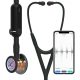 3M™ Littmann® CORE digitális fonendoszkóp 8572, magas fényezésű szivárvány mellkasi hallgatófej, fekete cső, szár, 69 cm