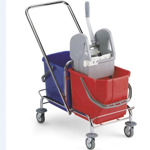 Cleaning trolley ROLL-MOP SAN with 2 buckets