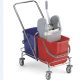 Cleaning trolley ROLL-MOP SAN with 2 buckets