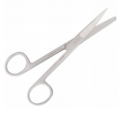 Surgical scissors blunt/sharp/straight end 16 cm long