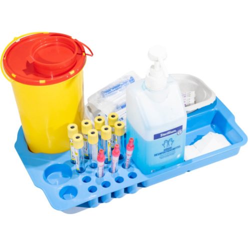 Blood Collection Tray blue