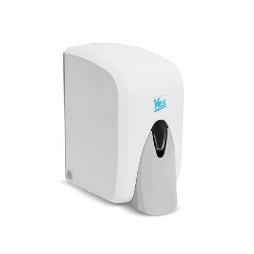 Foam soap dispenser, 0,5l, white plastic, fixed container