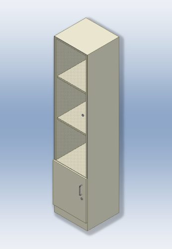 Standschrank mit Glastüren 45x45x180 cm