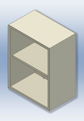 Wandschrank mit Glastüren 45x30x60 cm