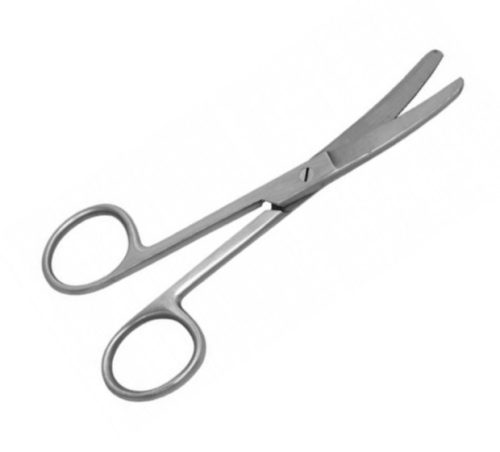 Surgical scissors blunt/sharp/curved end 16 cm long