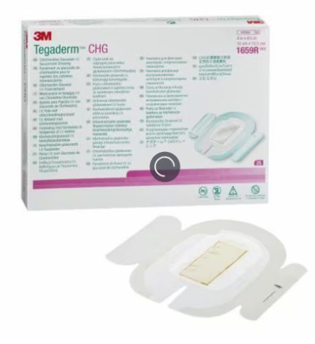 1659R Tegaderm CHG antimicrobial cannula 10 cm x 15,5 cm