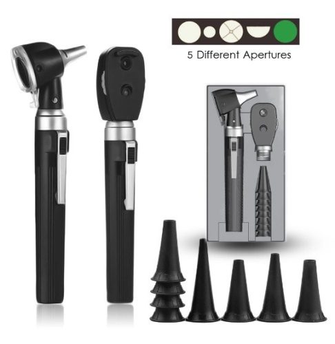 Otoscope and ophthalmoscope set Led