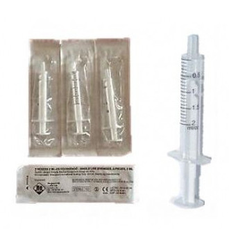 2-piece syringe 10 ml PVC latex-free, with Luer-slip connection, 100 pieces