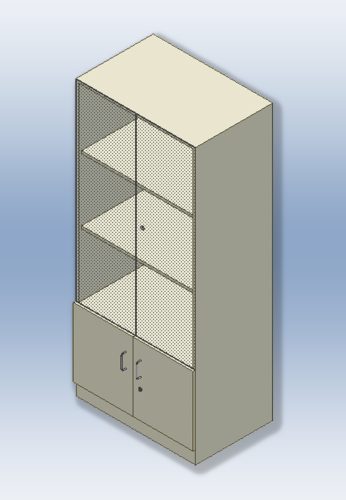 2 Standschränke mit Glastür 90x60x180