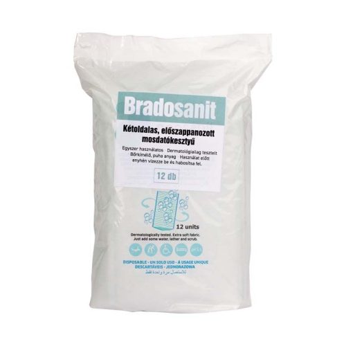 Bradosanit double-sided pre-soaped washcloths 12 pcs